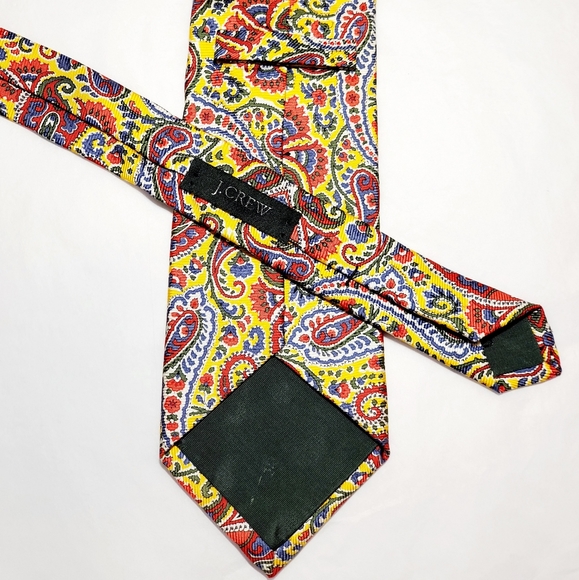 VIBRANT J Crew 100% SILK Paisley Necktie - Picture 2 of 4